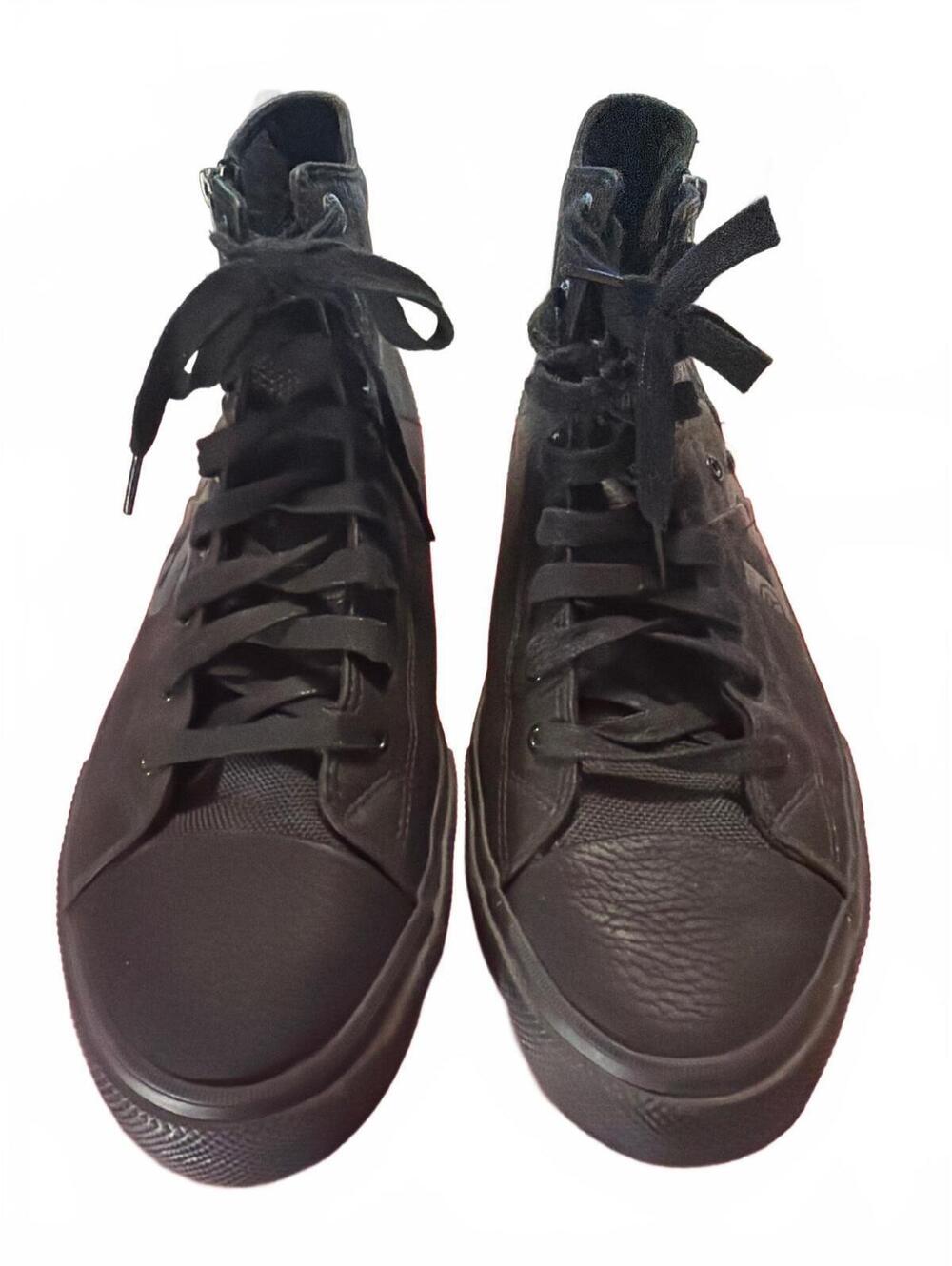 Levi's Men's Black Levi’s Zip Ex Mid Anti X High-Top Sneakers Size 12